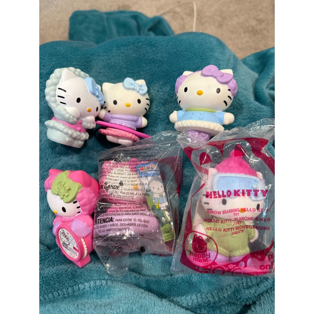 Hello Kitty 2011 McDonalds Happy Meal Toy Lot Winter Snowboarding 6pc Sanrio